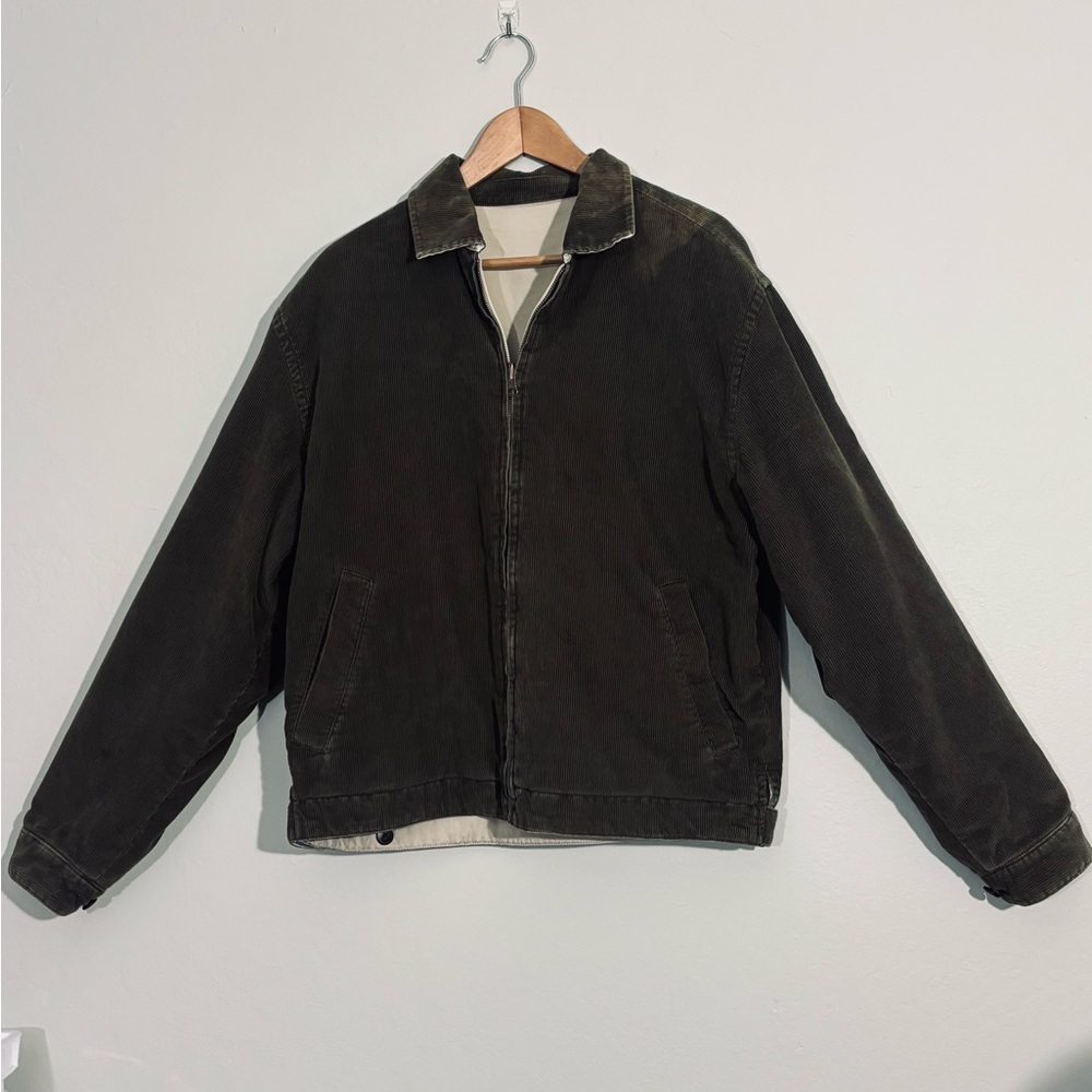 Structure reversible Corduroy zip Jacket M